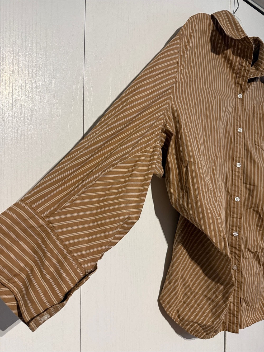 Free People Sabine Striped Articulated Shirt Button Down Cotton Sz XL NWOT - Picture 8 of 16